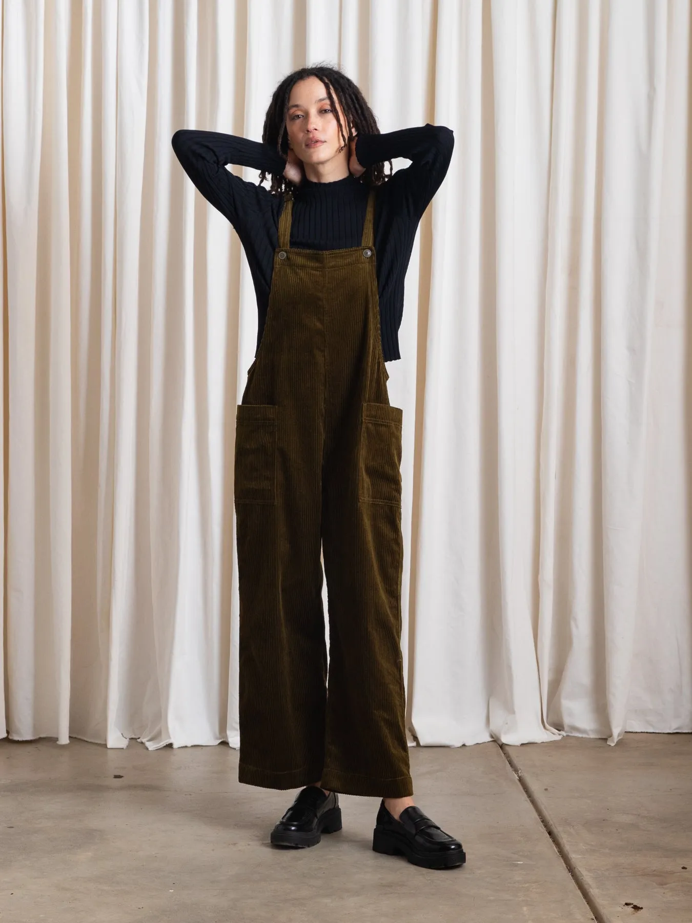 OVERALL JUMPER - NAVY CORDUROY