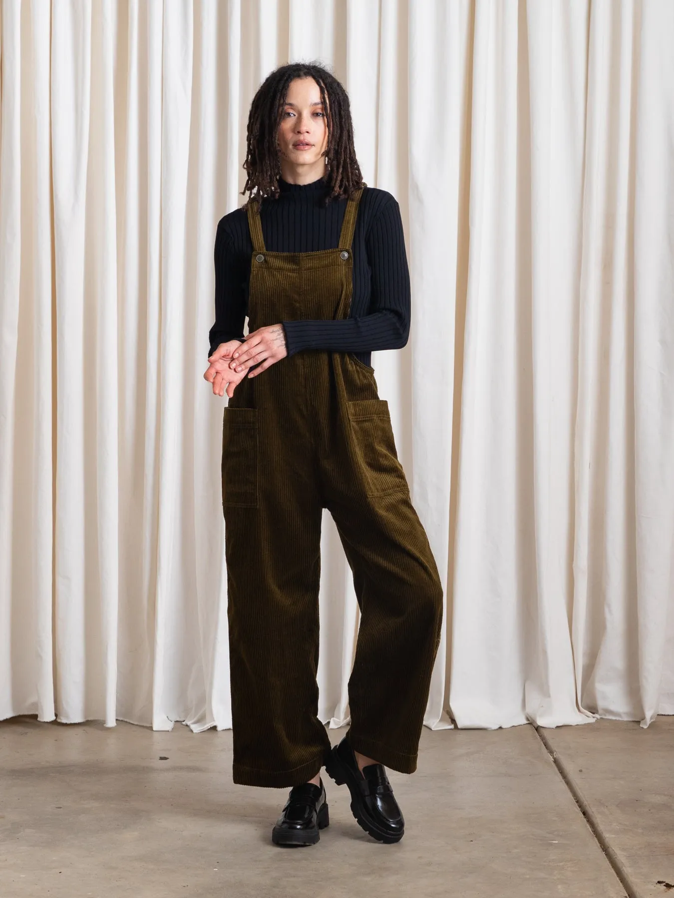 OVERALL JUMPER - NAVY CORDUROY