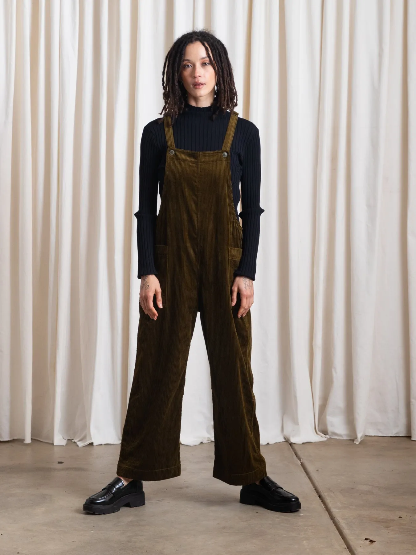 OVERALL JUMPER - NAVY CORDUROY