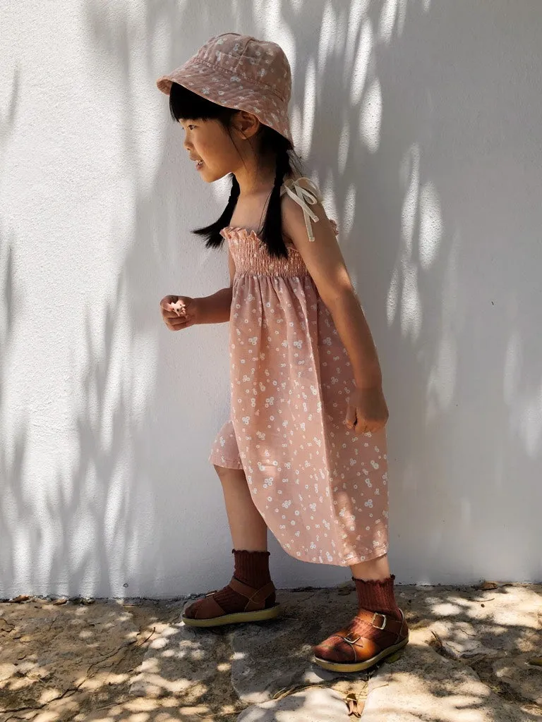 Overall Smocked Flower Petals
