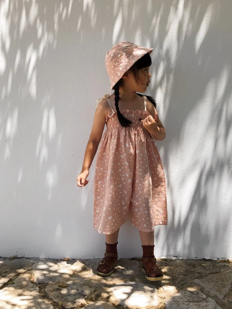 Overall Smocked Flower Petals