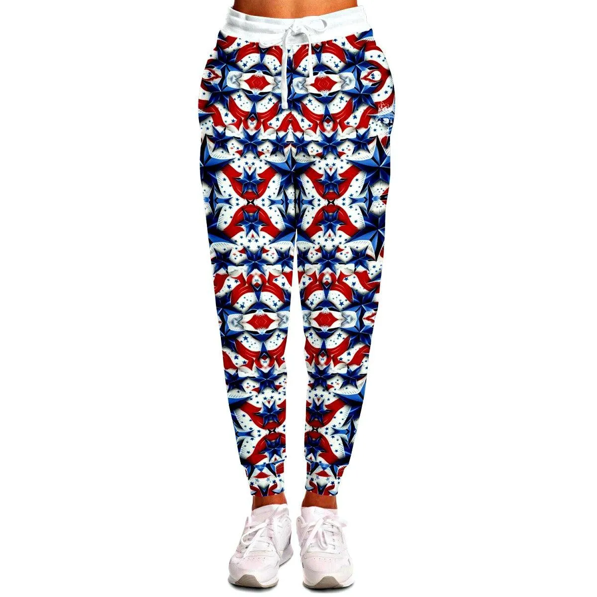 Patriotic Stars and Stripes Athletic Jogger Sweatpants