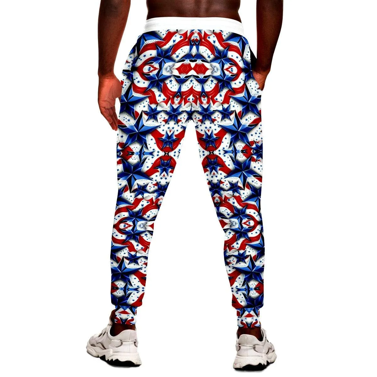 Patriotic Stars and Stripes Athletic Jogger Sweatpants
