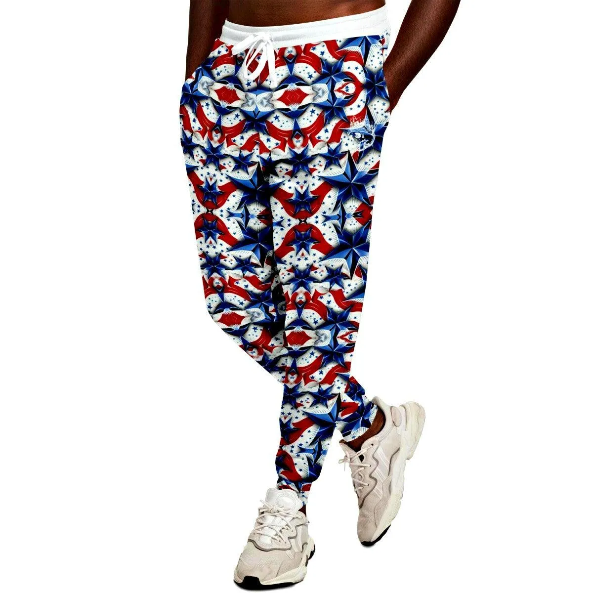 Patriotic Stars and Stripes Athletic Jogger Sweatpants