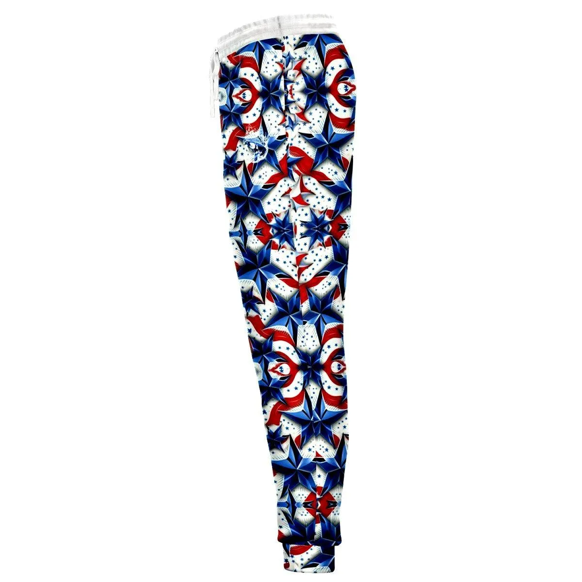 Patriotic Stars and Stripes Athletic Jogger Sweatpants