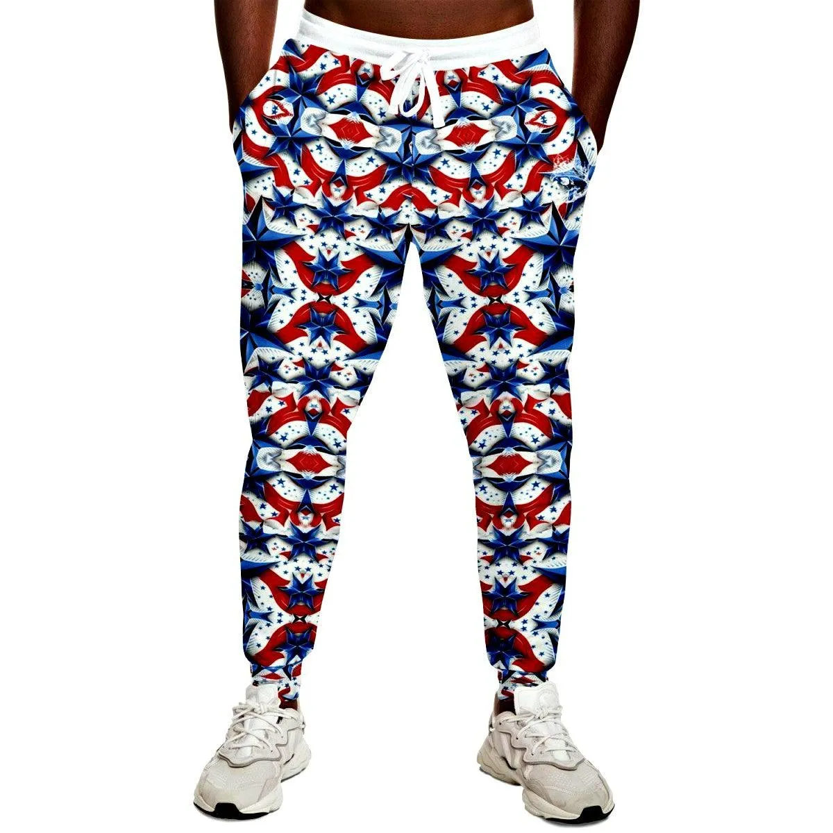 Patriotic Stars and Stripes Athletic Jogger Sweatpants