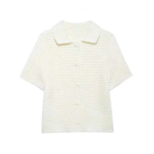 Pre Order:  Casual Doll Collar Button Up Top