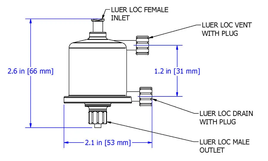 PureFlo® JKP Capsule Filter 0.65um / 0.2um  - Sterile Compounding (Aqueous)