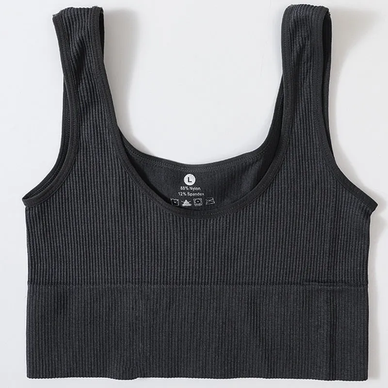 Ribbed Seamless Tank Crop Top