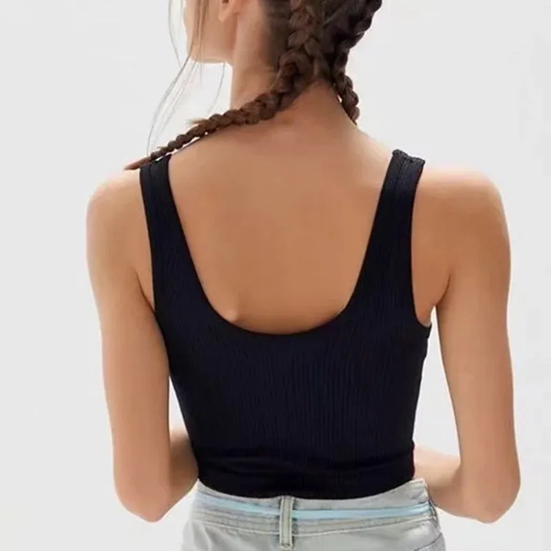 Ribbed Seamless Tank Crop Top