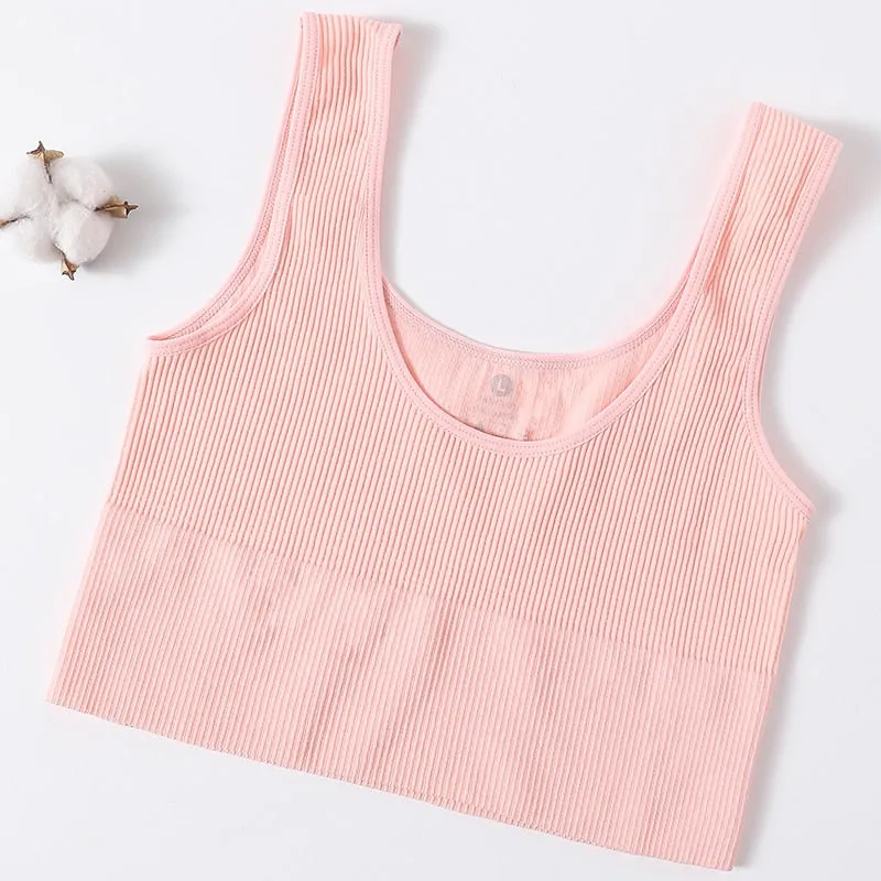 Ribbed Seamless Tank Crop Top