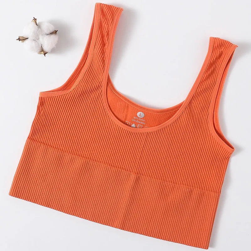 Ribbed Seamless Tank Crop Top