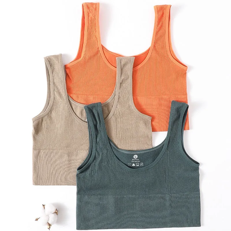 Ribbed Seamless Tank Crop Top