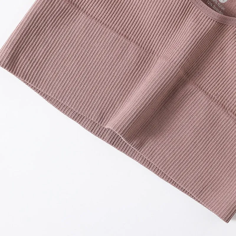Ribbed Seamless Tank Crop Top