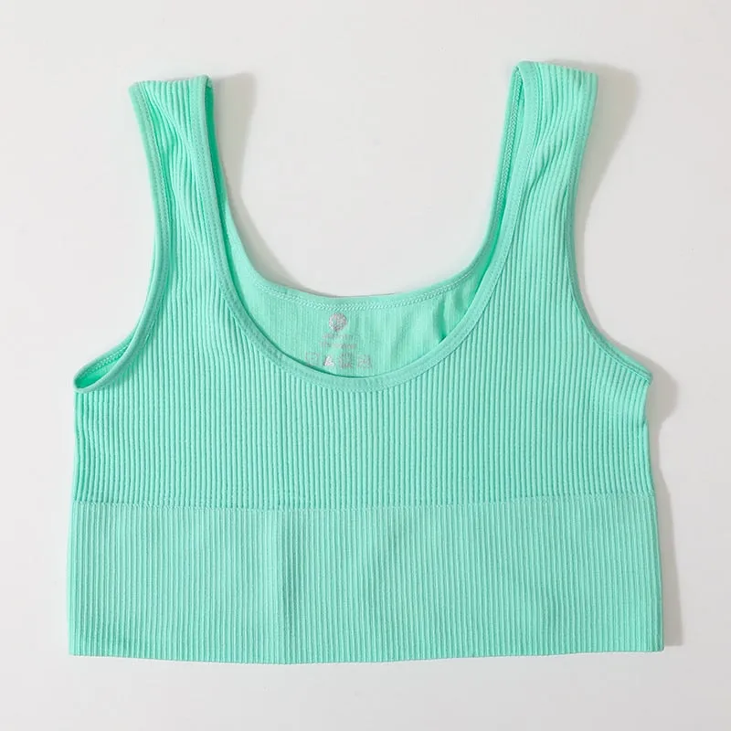 Ribbed Seamless Tank Crop Top