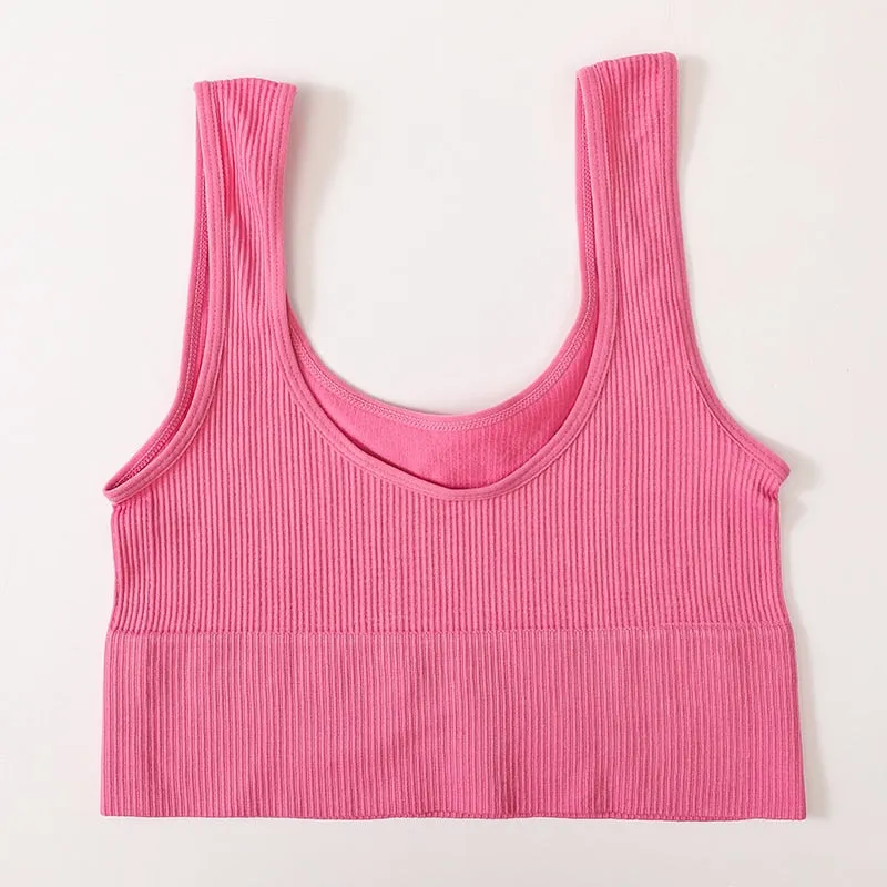 Ribbed Seamless Tank Crop Top