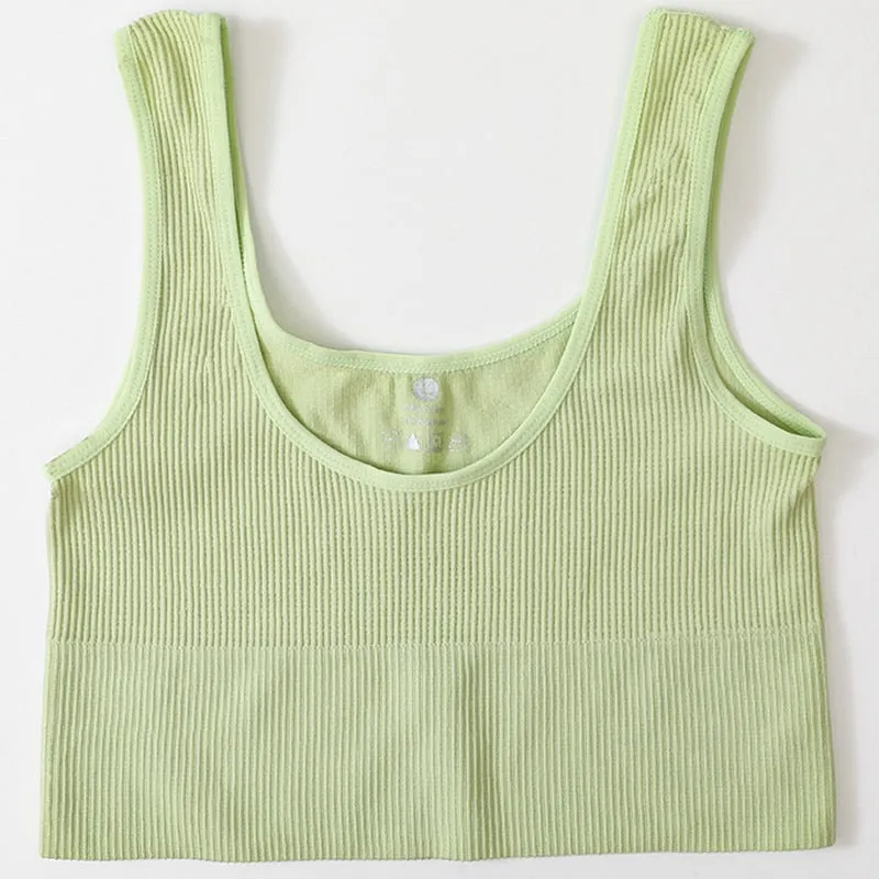 Ribbed Seamless Tank Crop Top