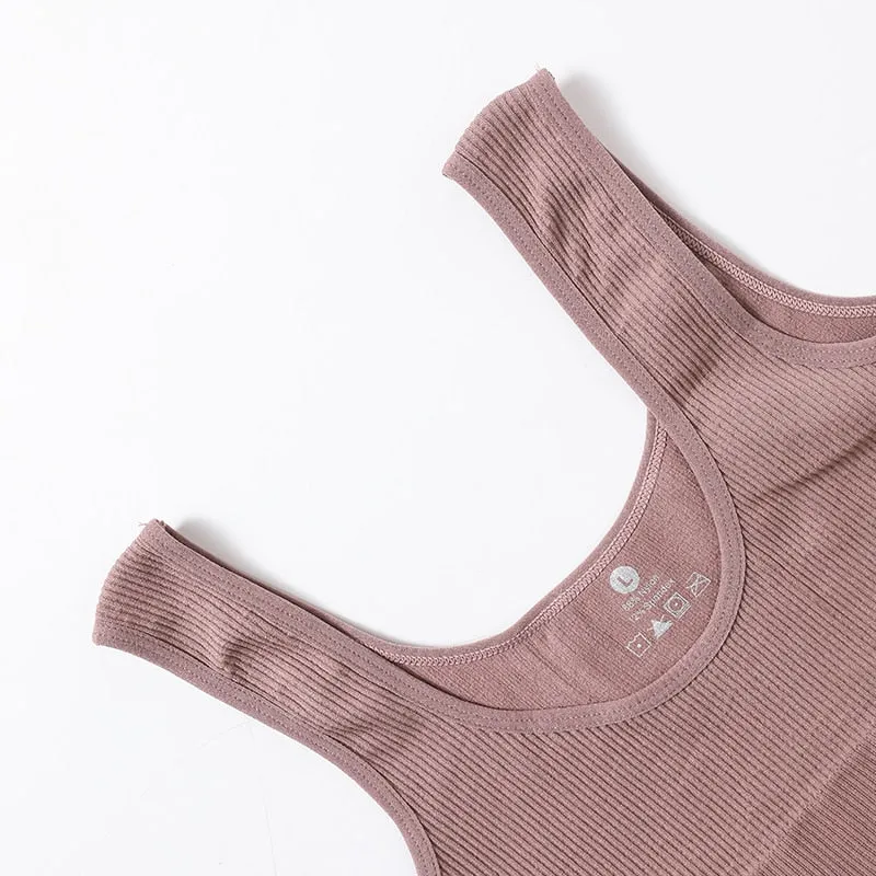 Ribbed Seamless Tank Crop Top