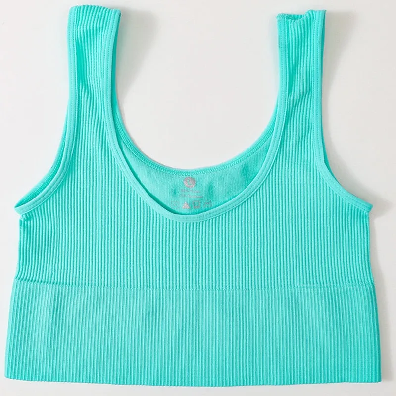 Ribbed Seamless Tank Crop Top