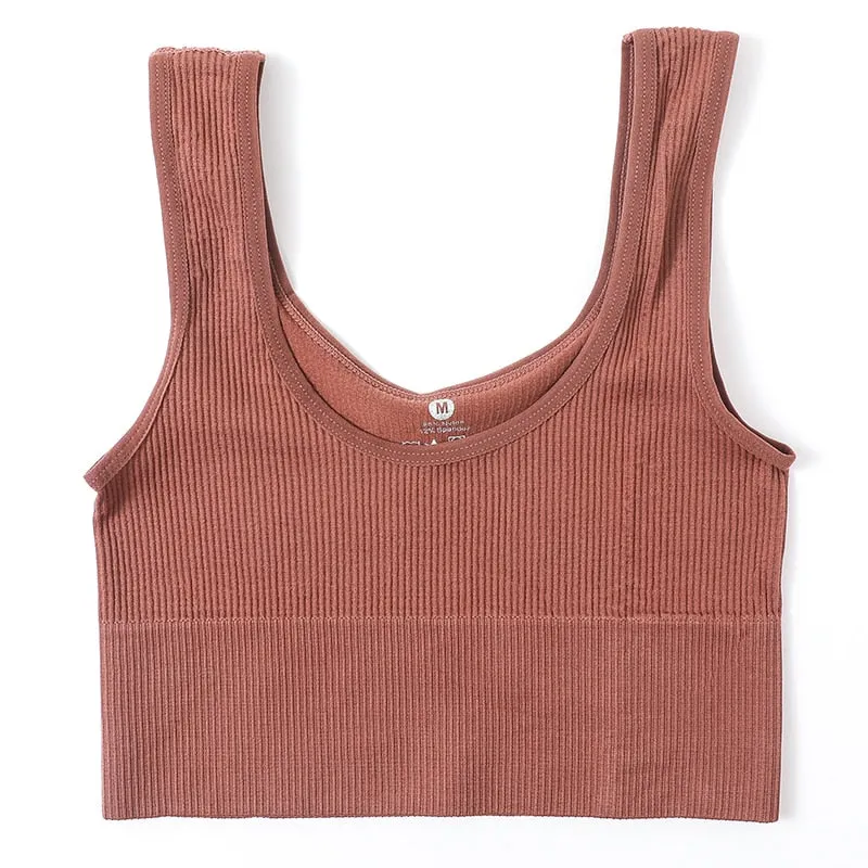Ribbed Seamless Tank Crop Top