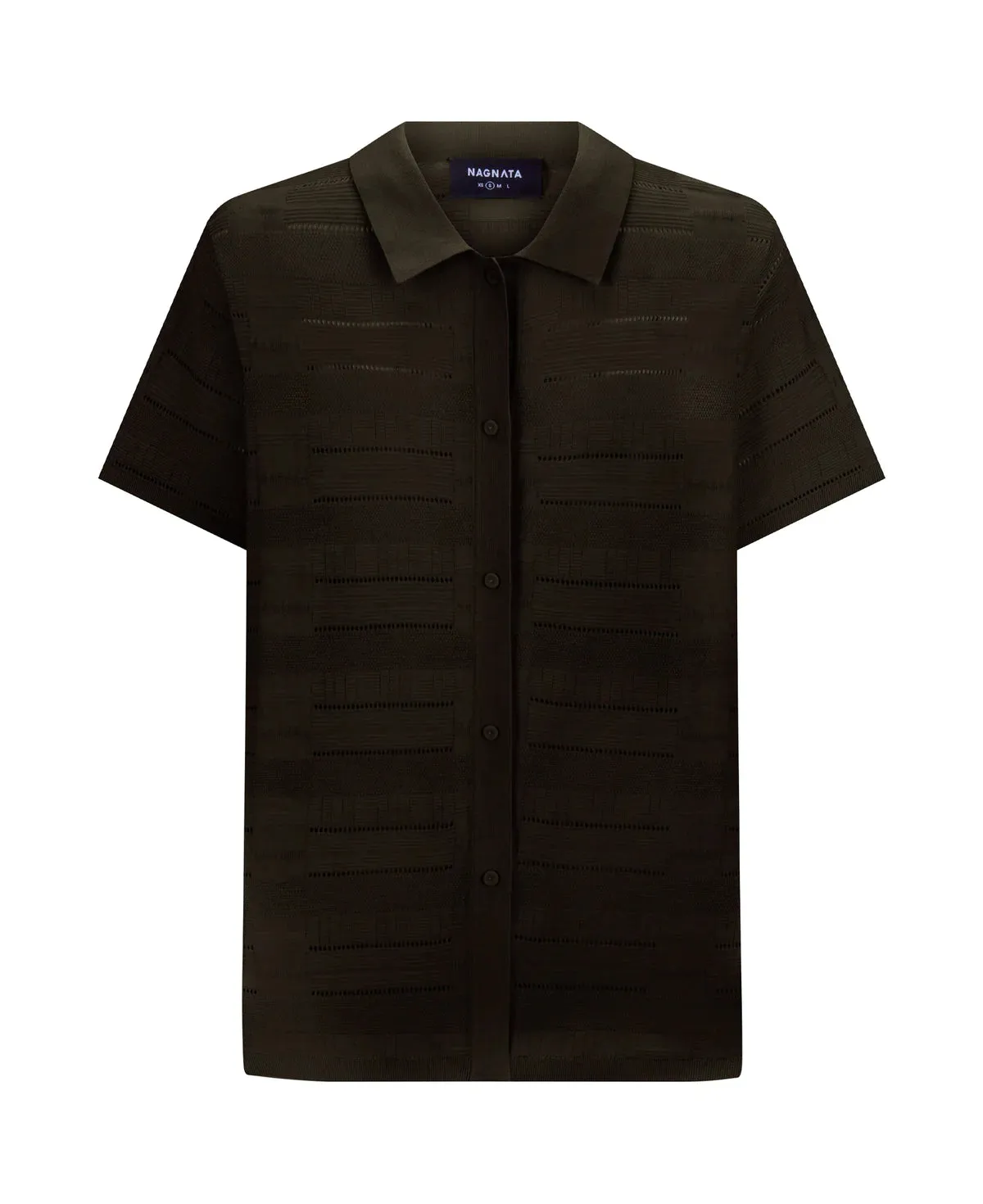 SEDA SILK CHECK SHIRT - CHOCOLATE