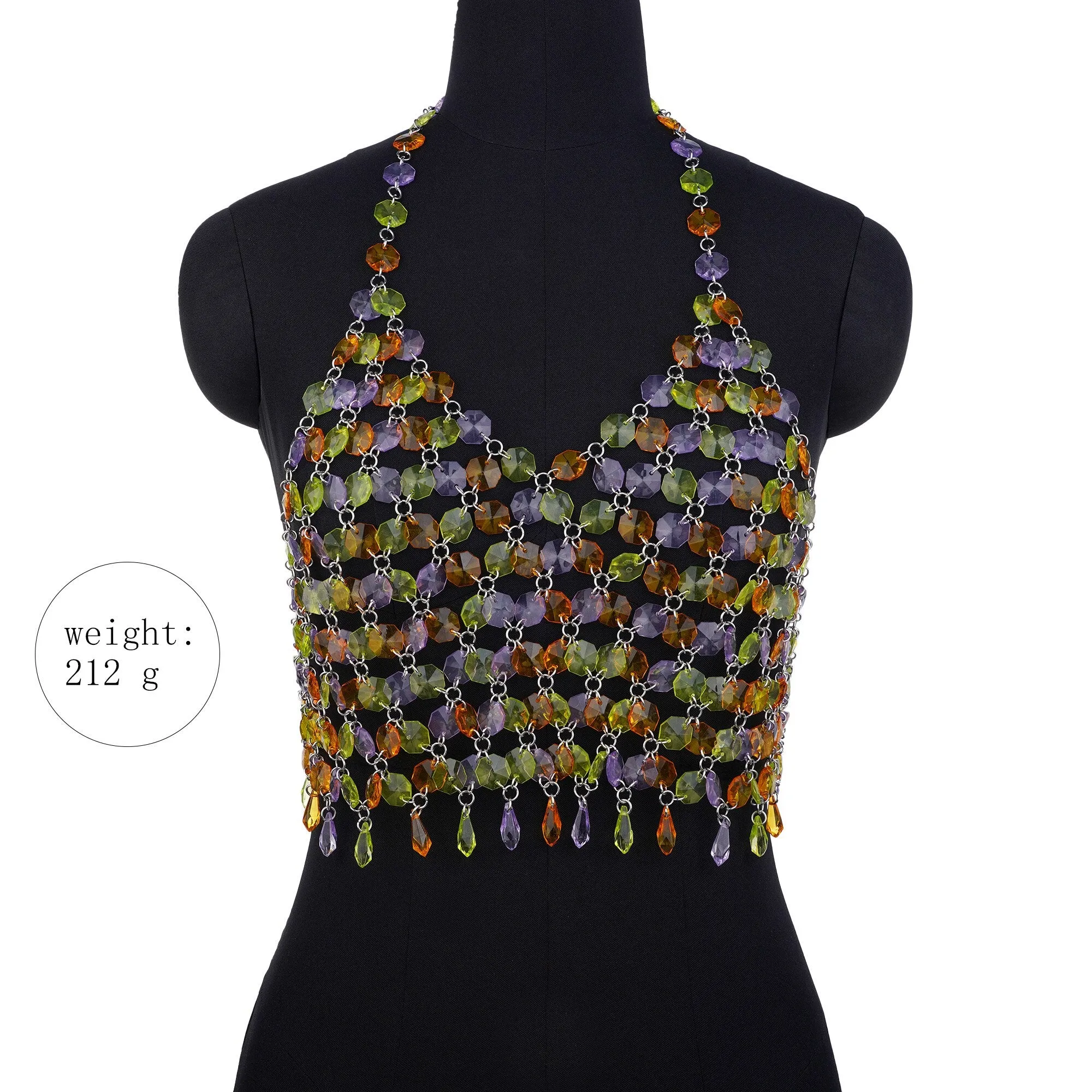 Sexy Acrylic Crystal Masquerade Short Chain
