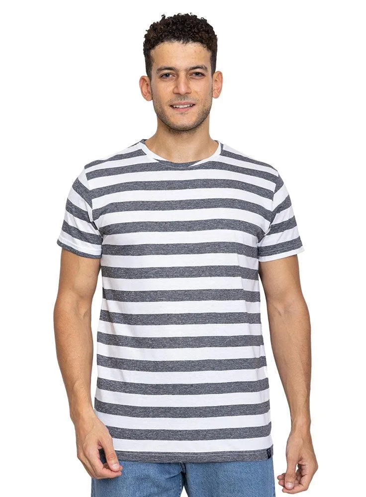 Sh.Black Striped Round T-shirt