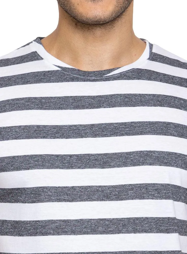 Sh.Black Striped Round T-shirt