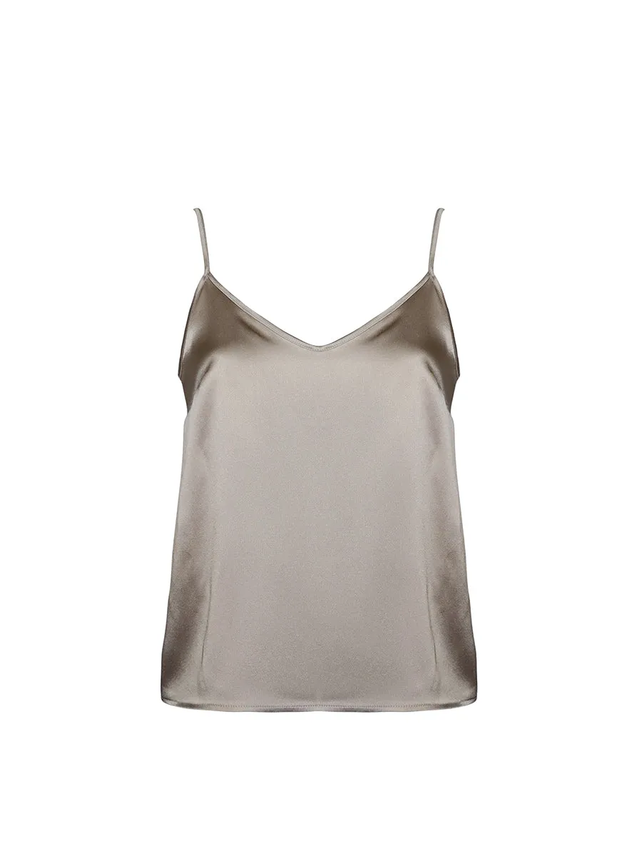 Silk-Satin Camisole - Ecru