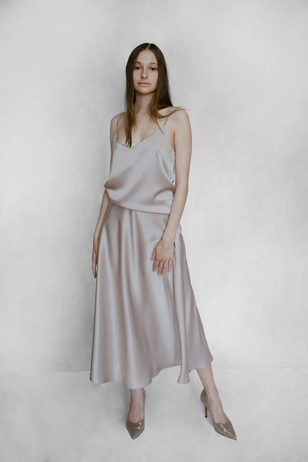 Silk-Satin Camisole - Ecru