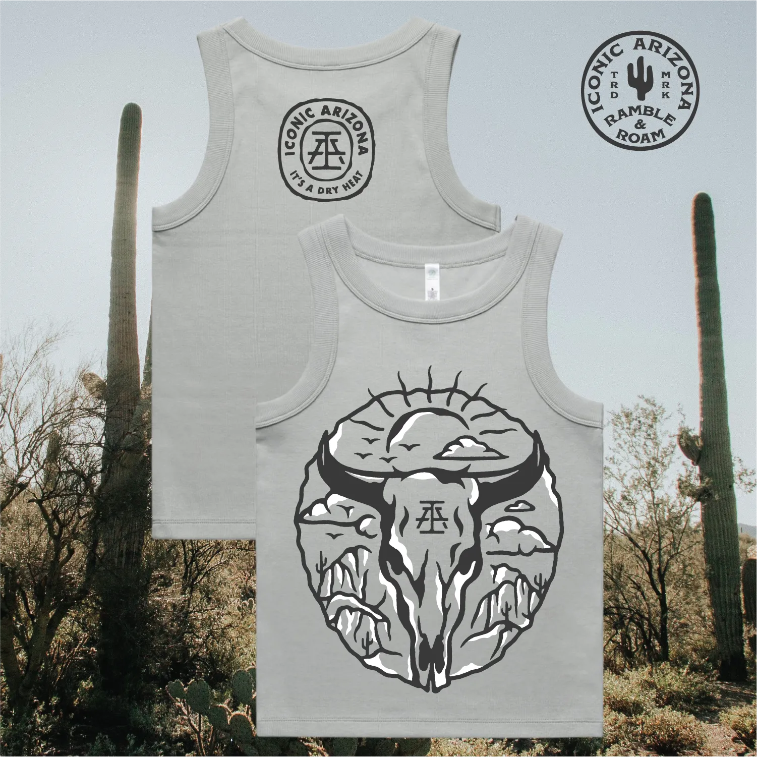Skull Mountain Organic Rib Ladies Tank