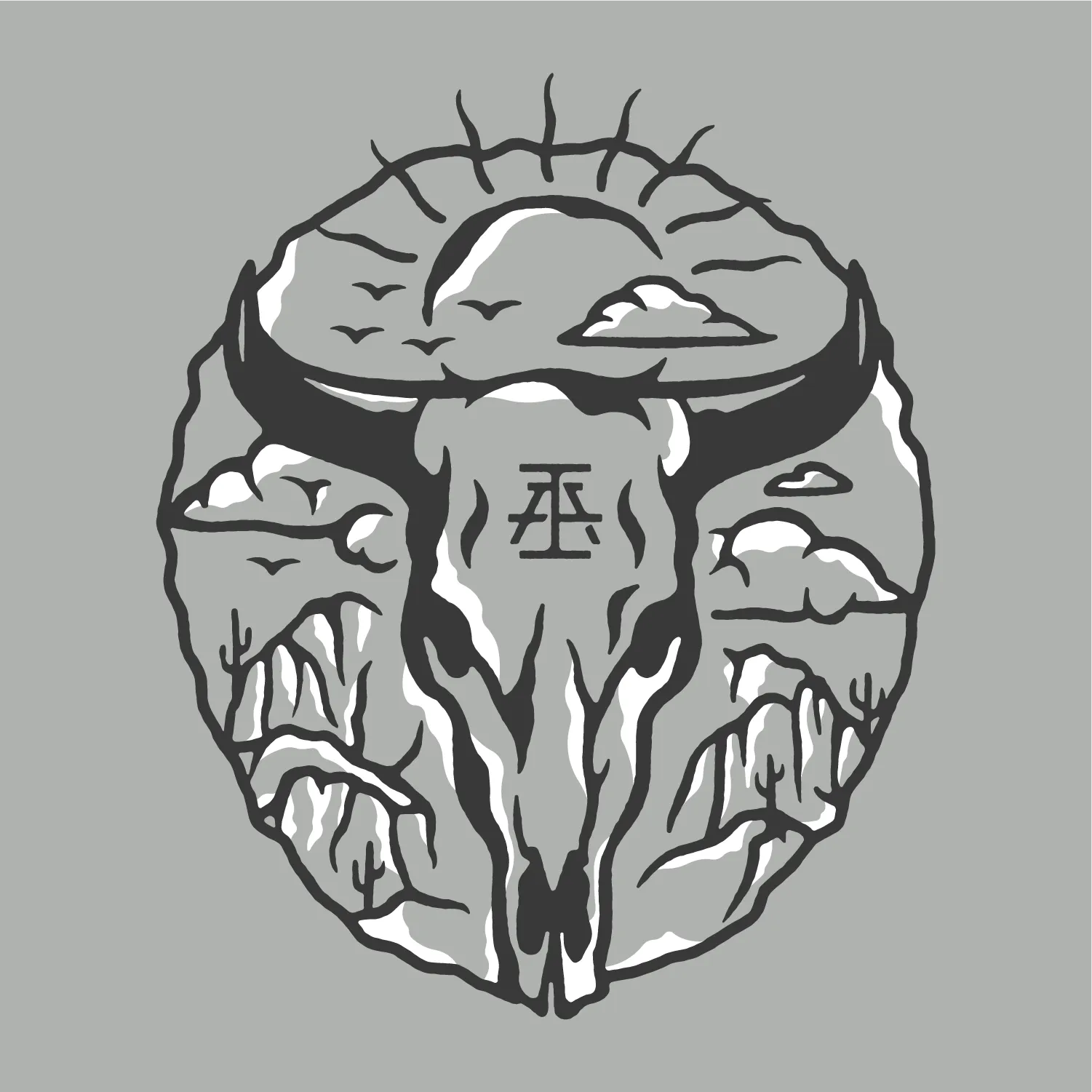 Skull Mountain Organic Rib Ladies Tank