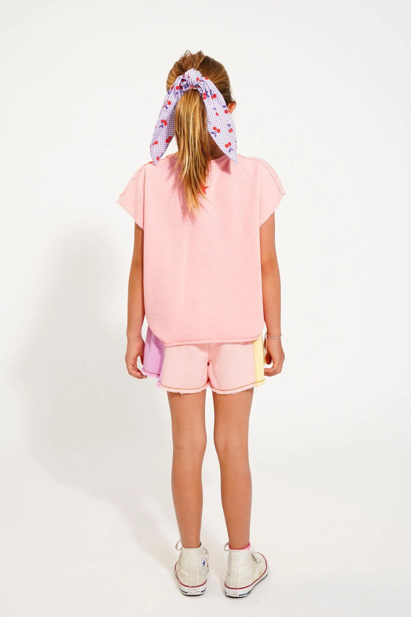 sleeveless t'shirt | pink w/ "camp tapawingo" print