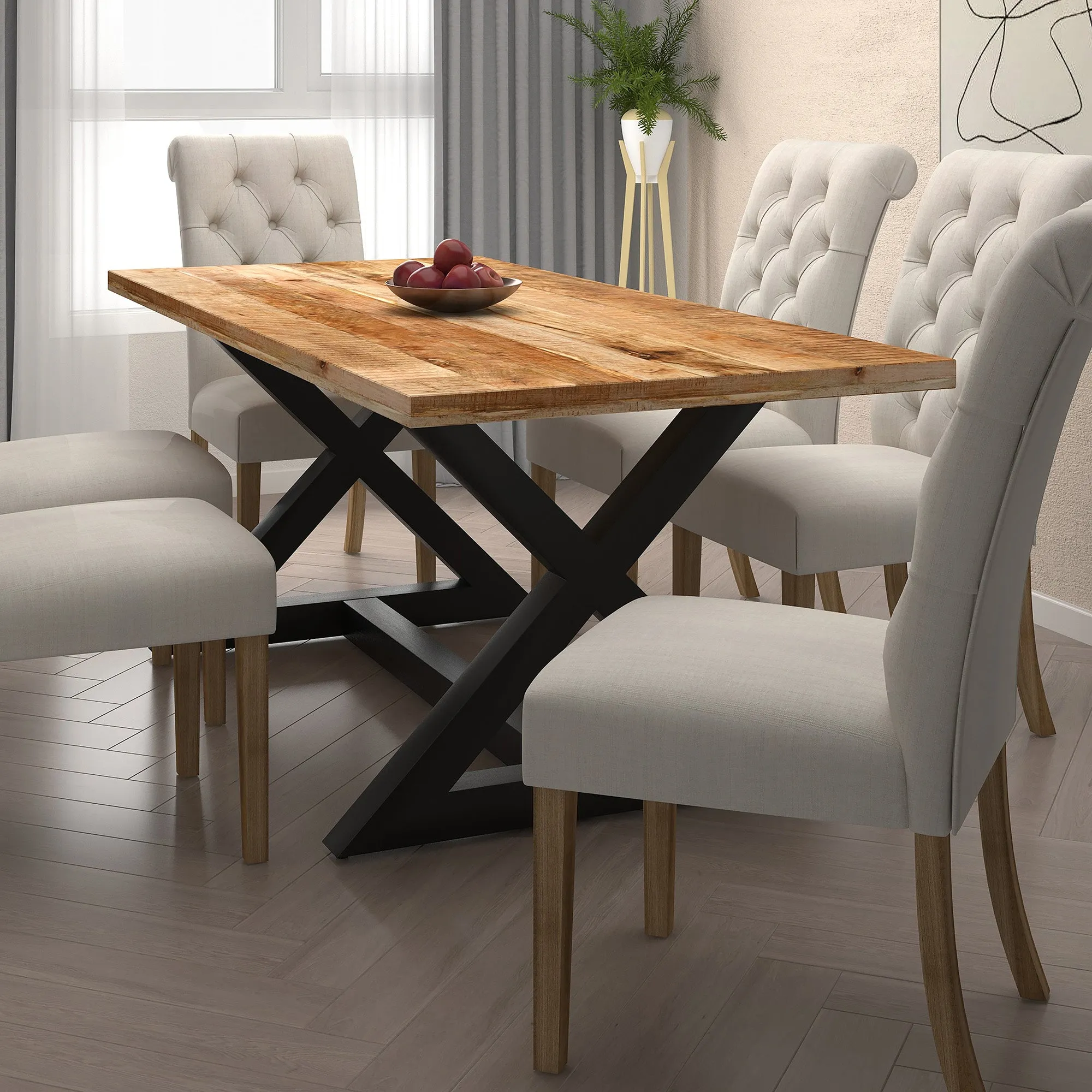 Square Dining Table Zax Solid Wood