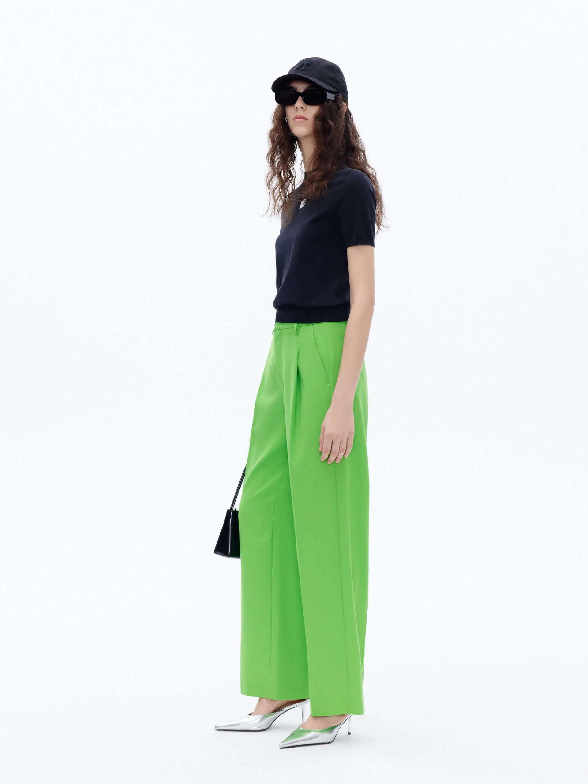 Stand Collar Knitted Top