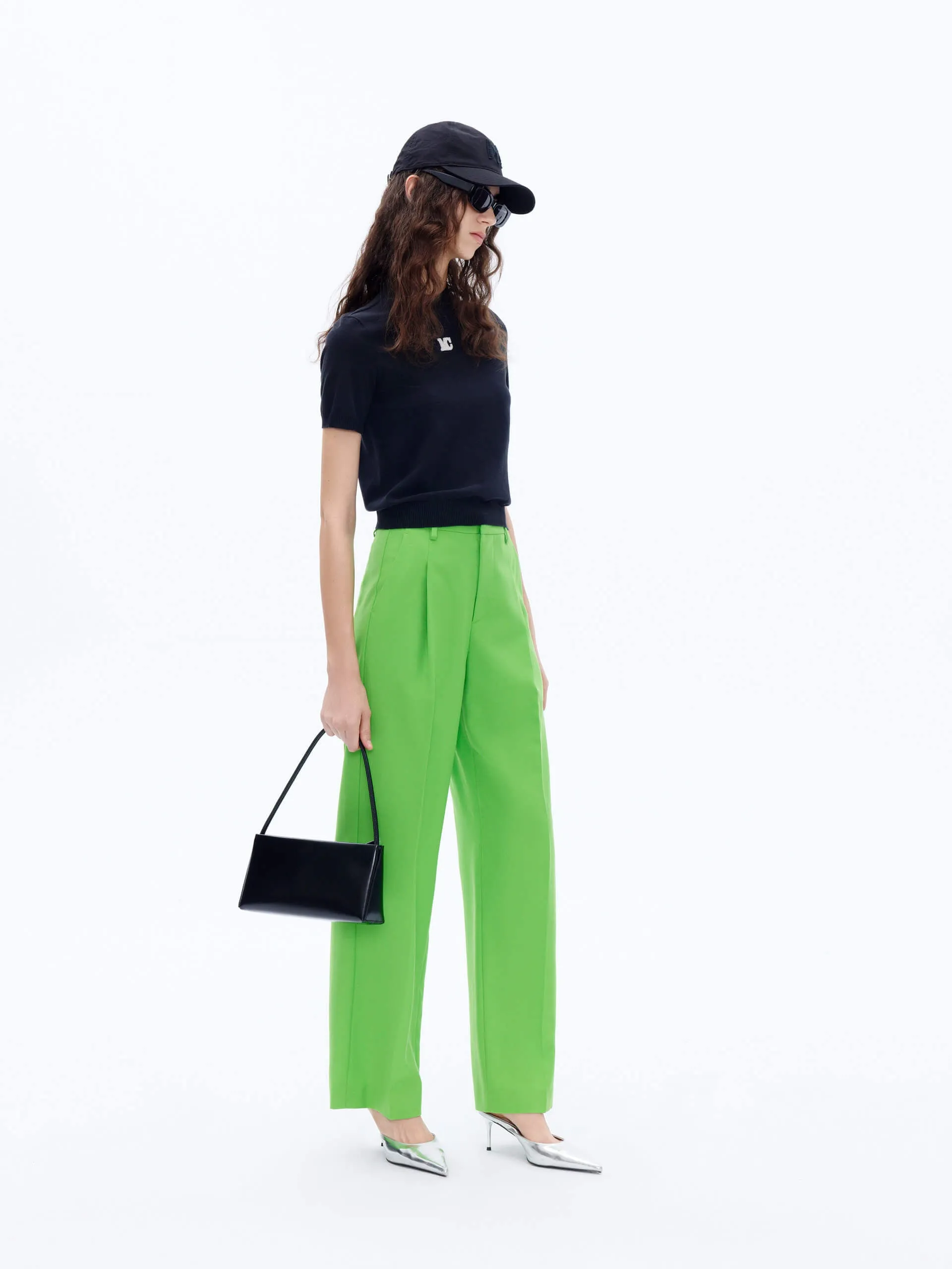 Stand Collar Knitted Top