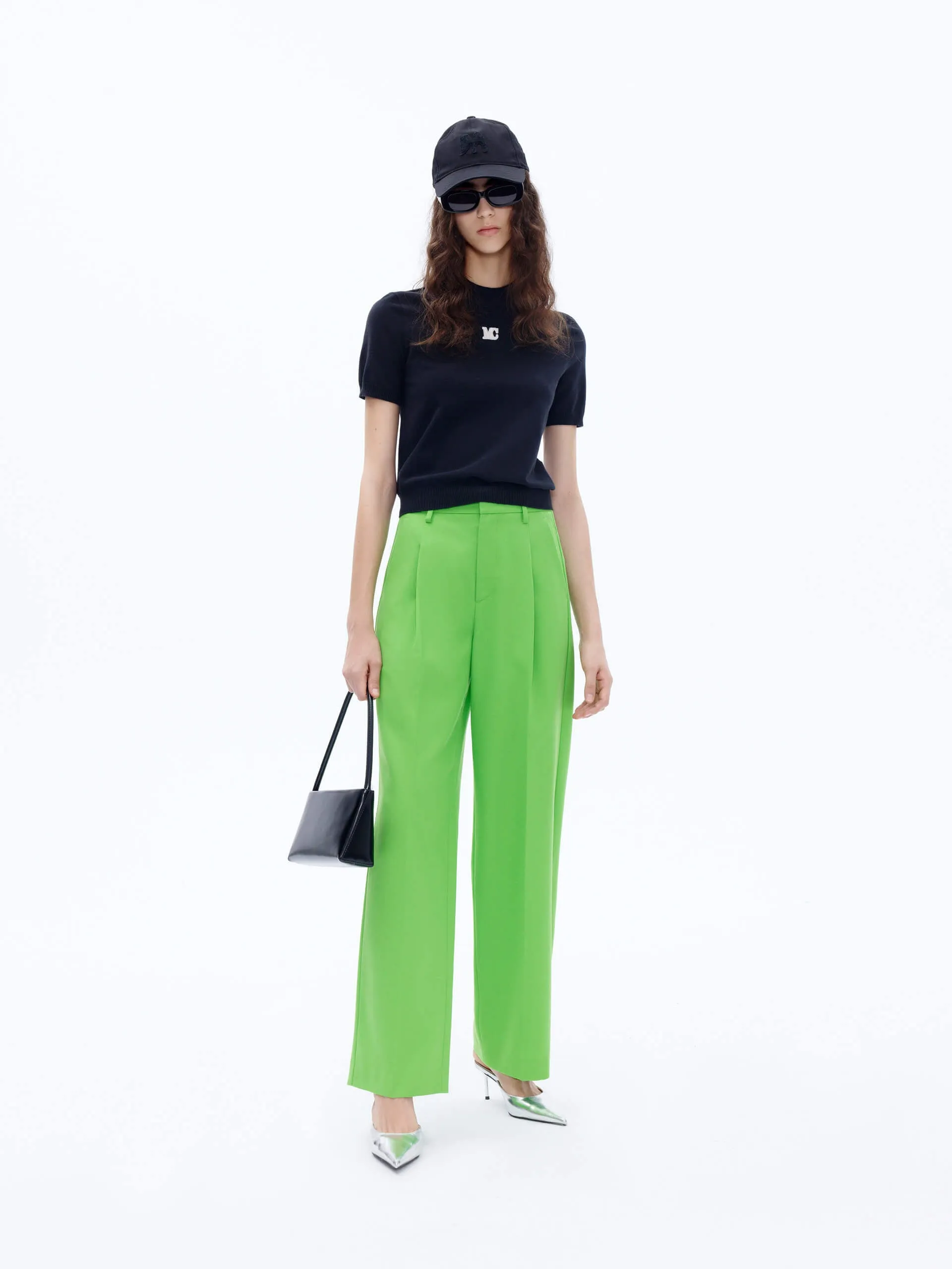 Stand Collar Knitted Top
