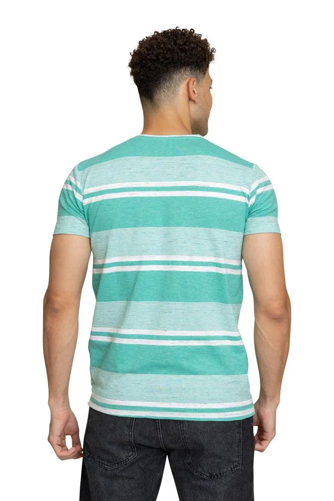 Stria White Striped Round T-shirt