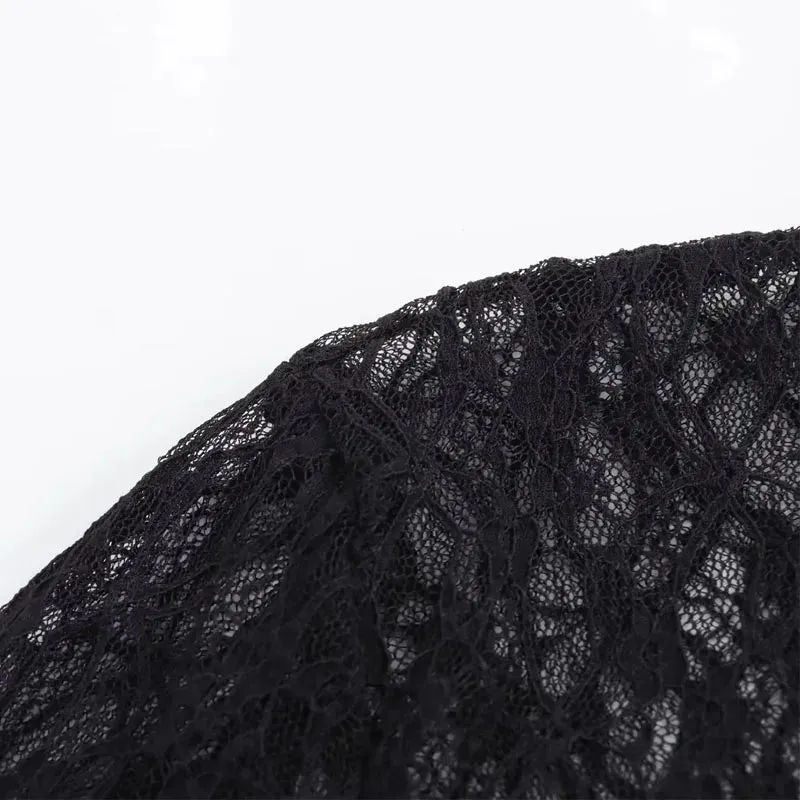 Sultry Sheer Lace Long Sleeve Bodysuit