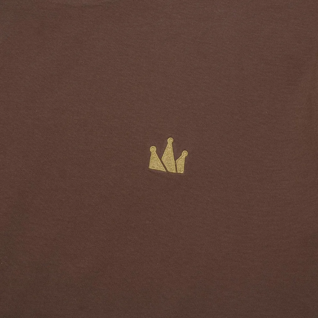 T-Shirt CROWN LOGO SS DARK BROWN