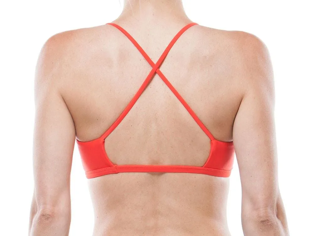 Tangerine | Lace Up Bralette