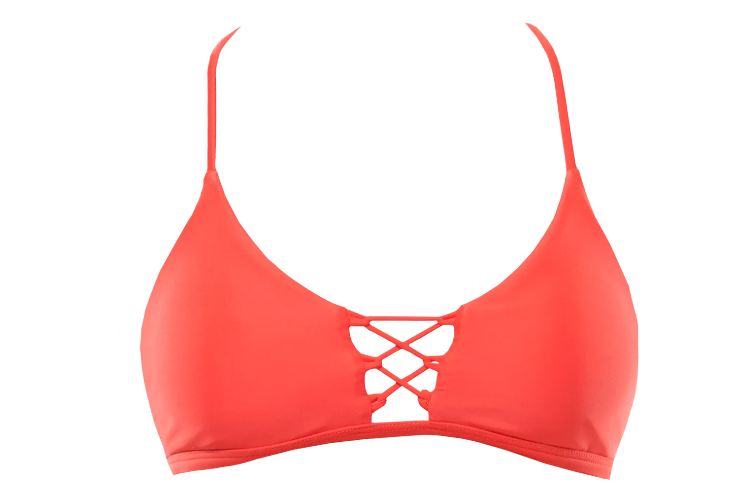 Tangerine | Lace Up Bralette