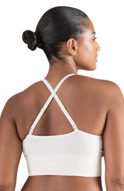 The TENCEL™ Seamless Bralette White Sand