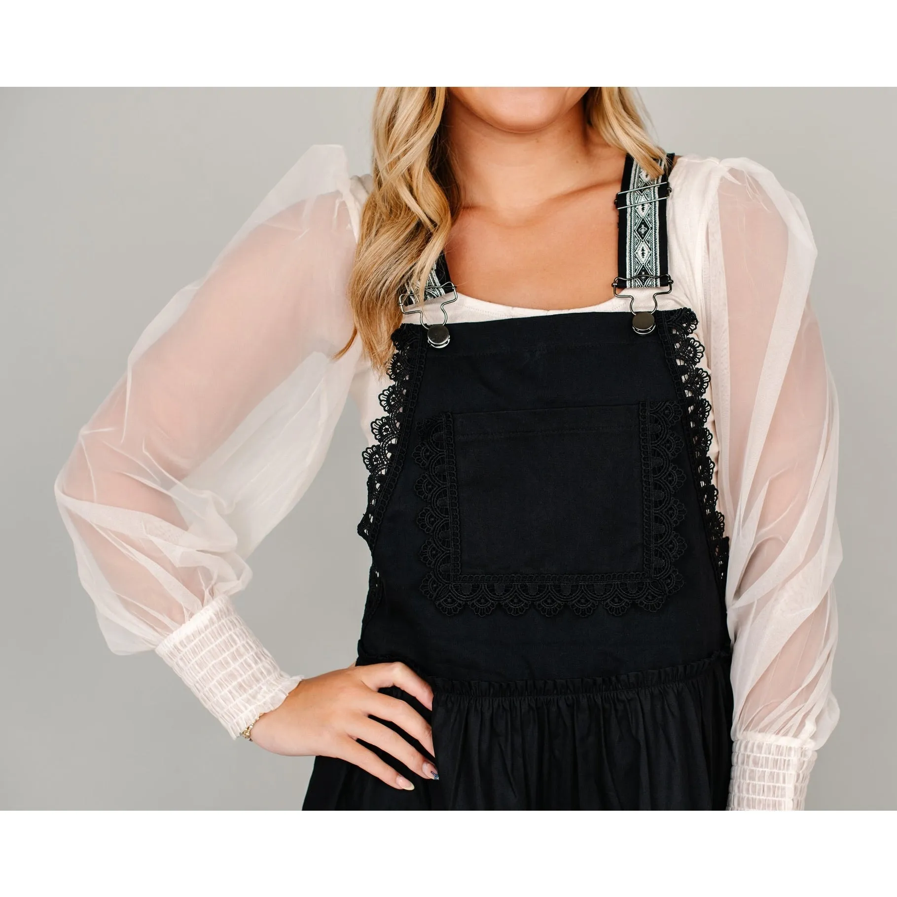 Tiers of Lace Overall Dress