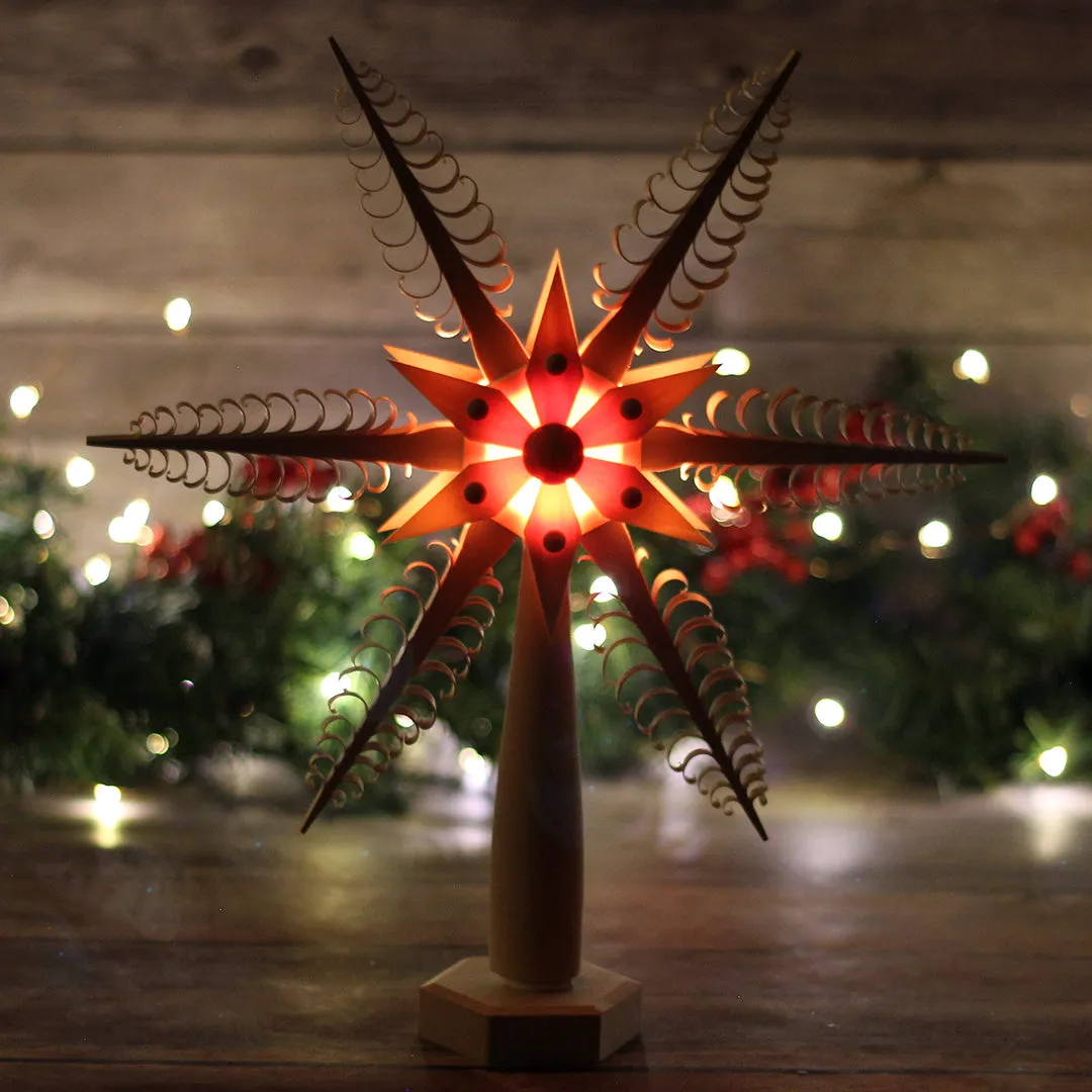 Tree Topper - Wood Chip Star Electric