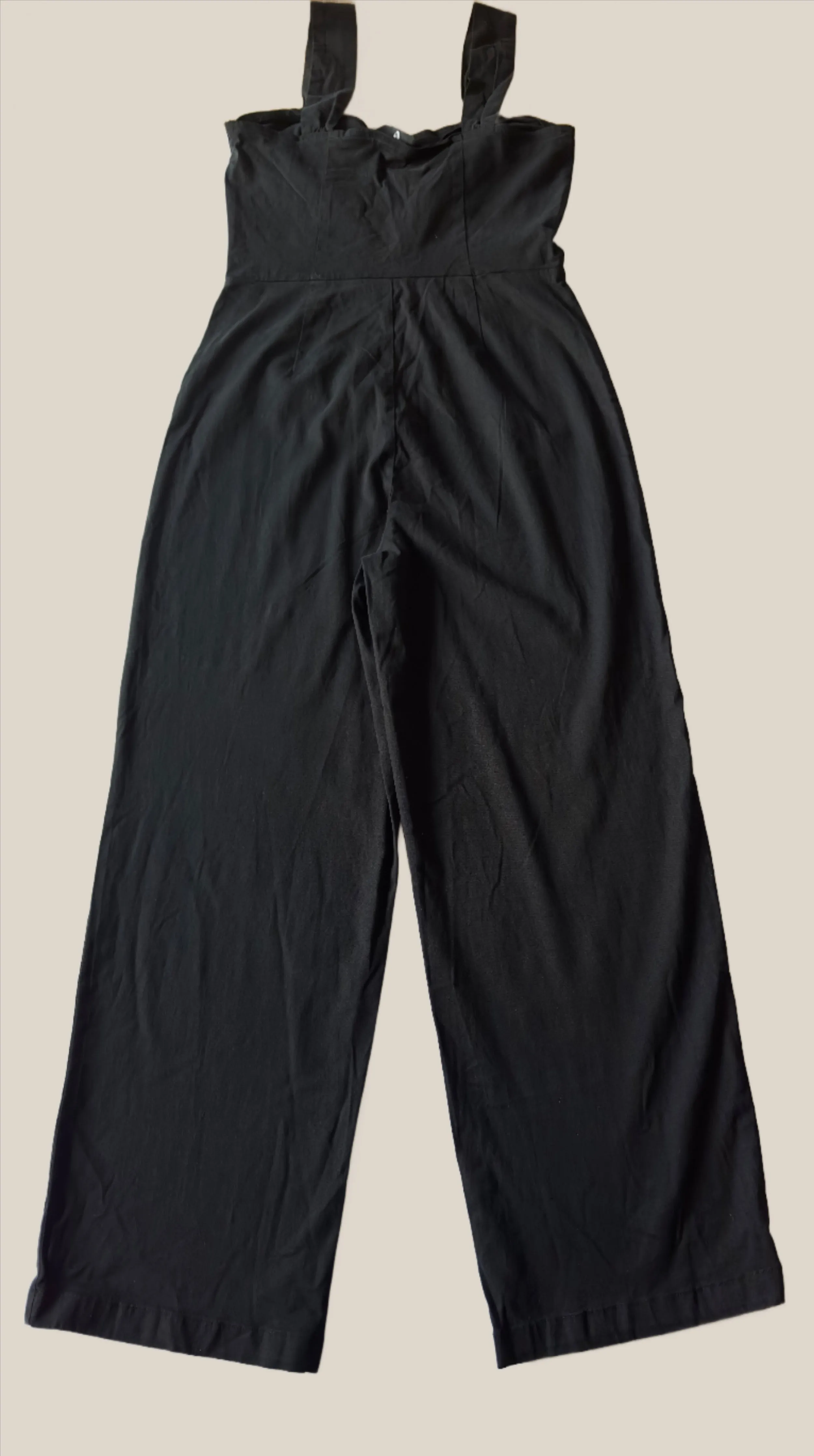 V by Very Black Cotton Jumpsuit 10, 12, 14, 16, 18