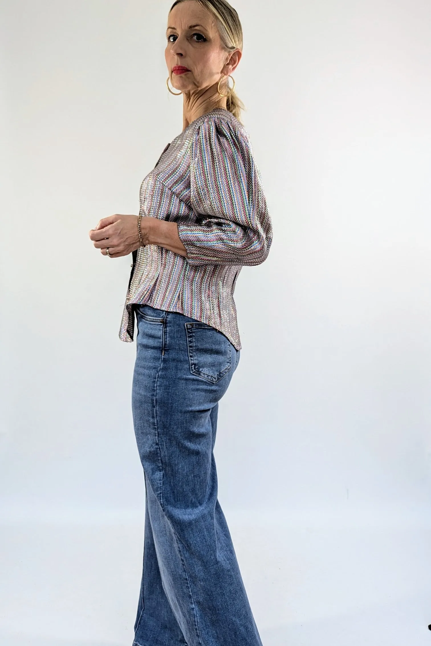 Vintage Woven Metallic Top