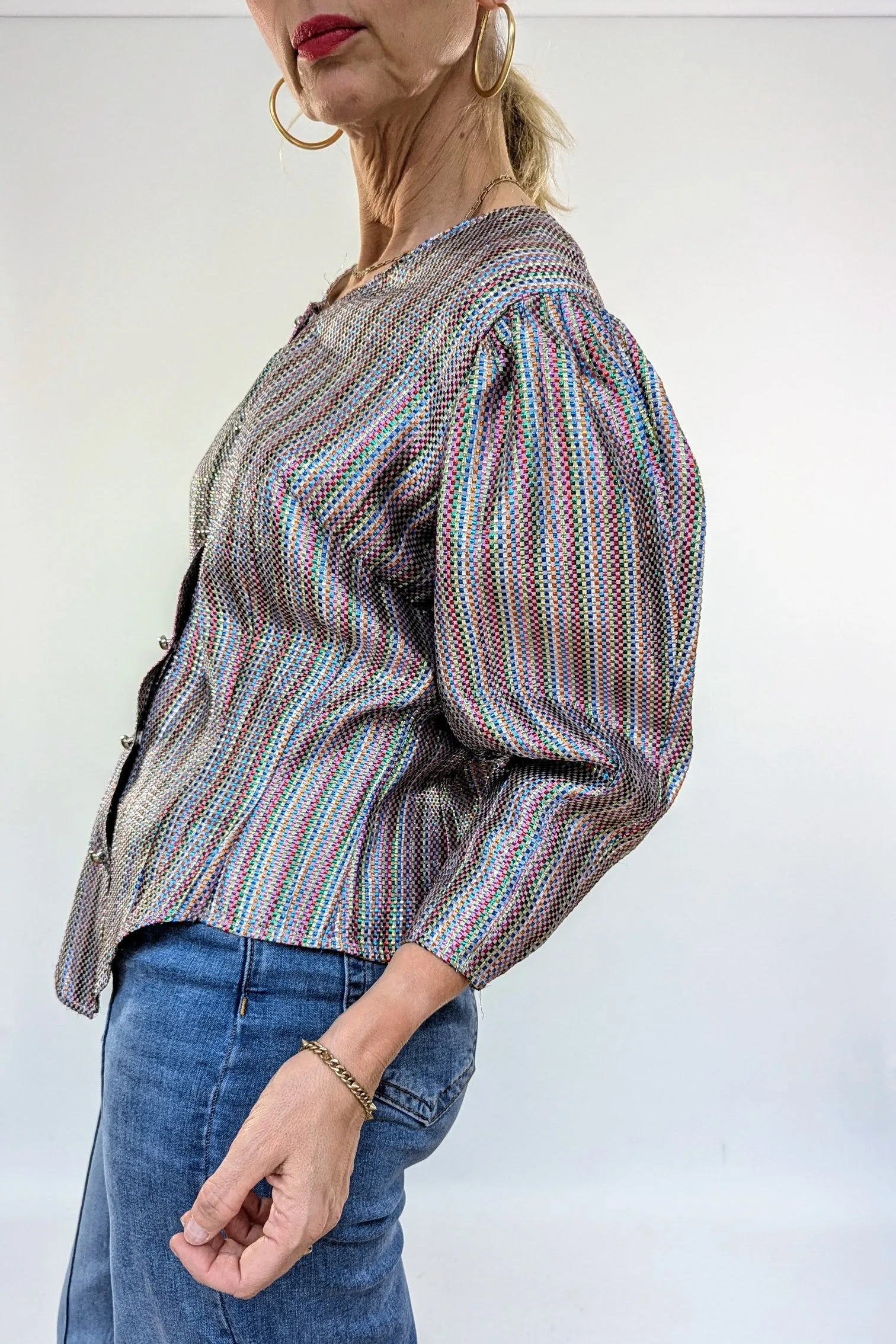 Vintage Woven Metallic Top
