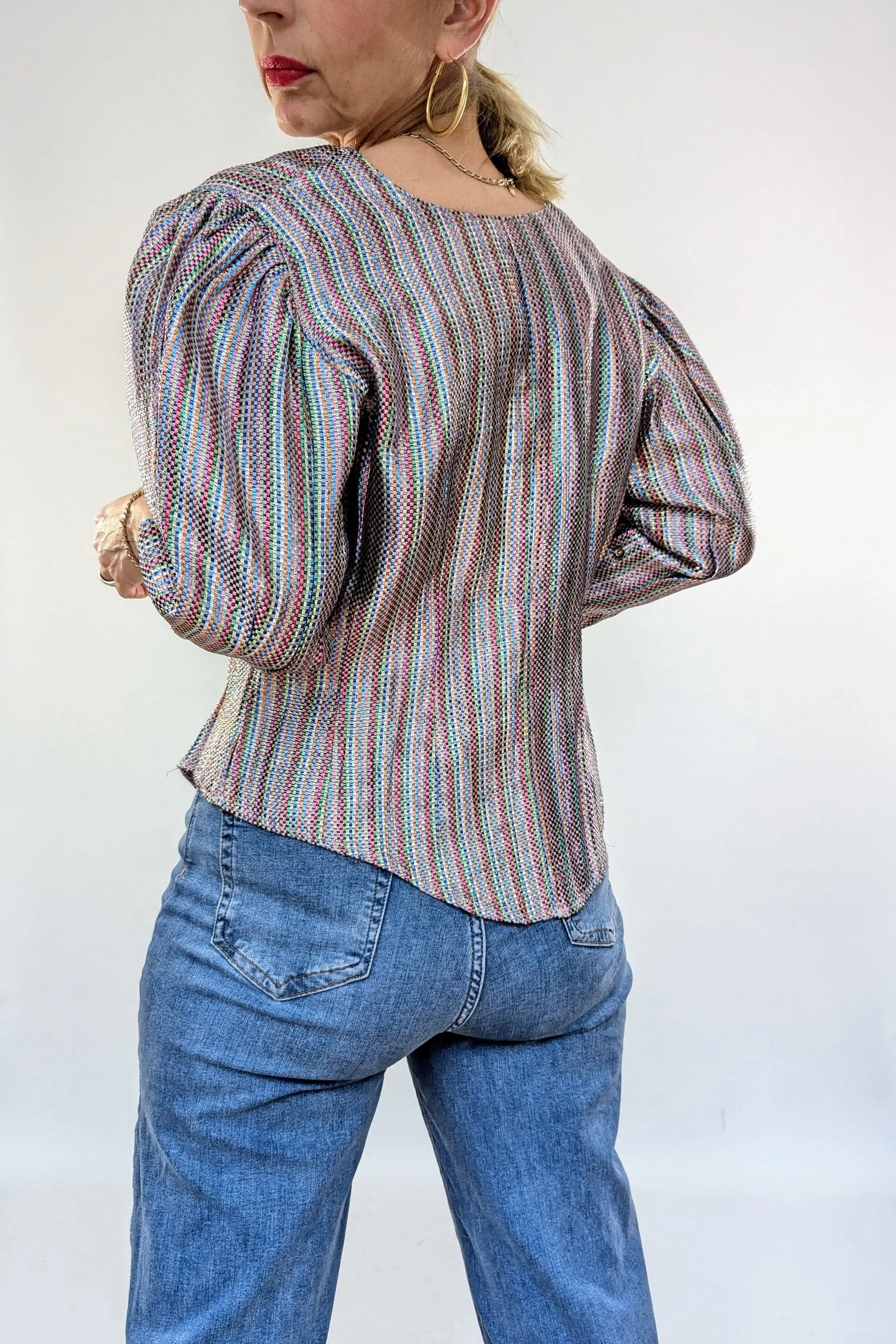 Vintage Woven Metallic Top