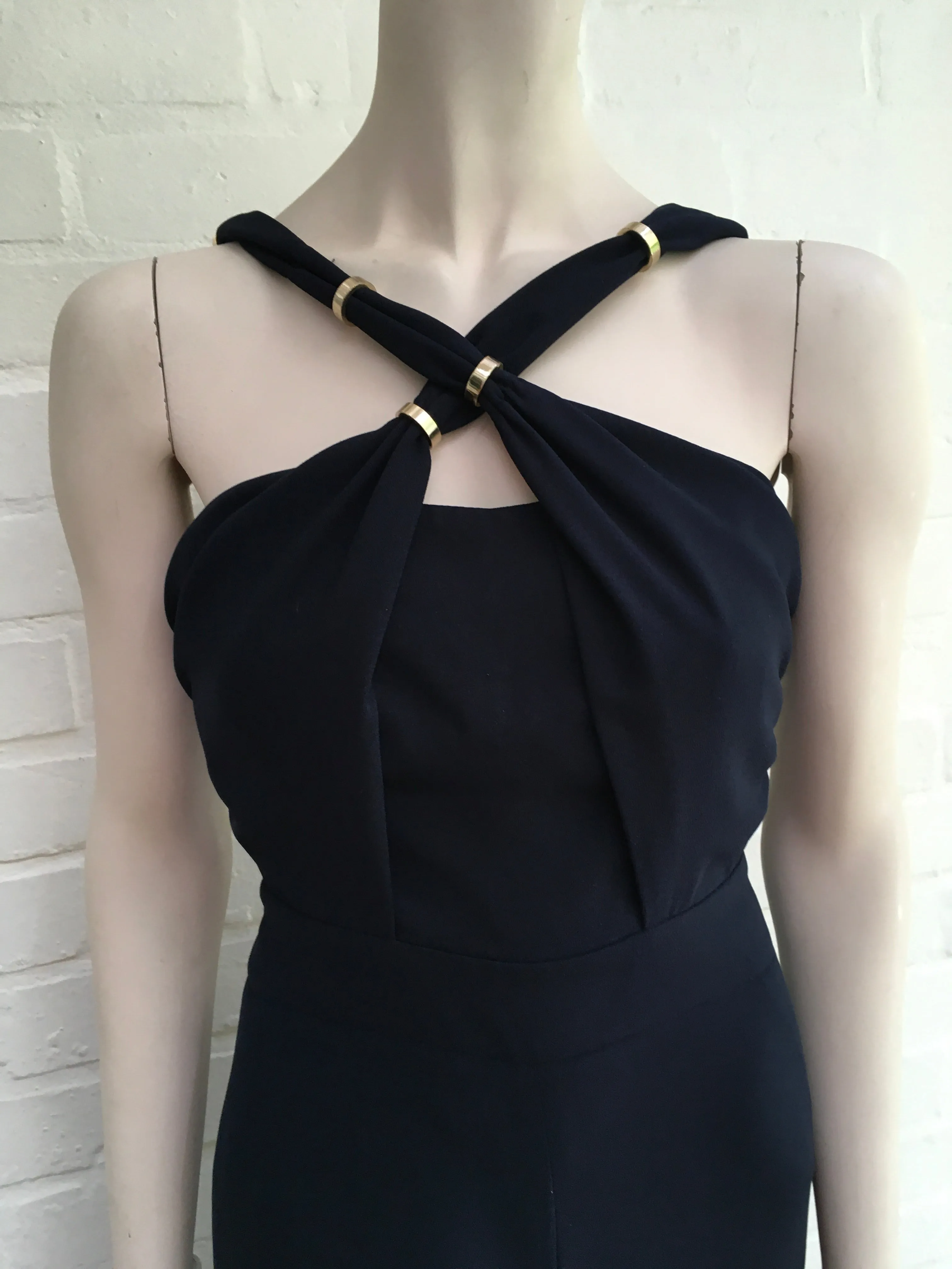 Whistles Juliana Navy Blue Jumpsuit Size UK 6 US 2 ladies